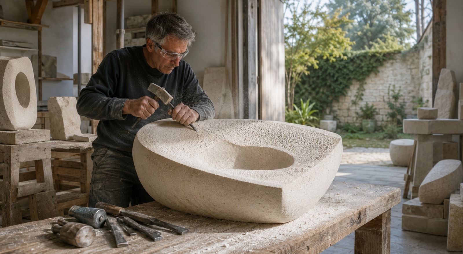 Individueller Innenausbau mit warmen Materialien